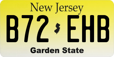 NJ license plate B72EHB