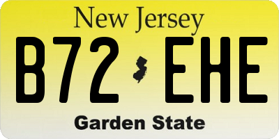 NJ license plate B72EHE
