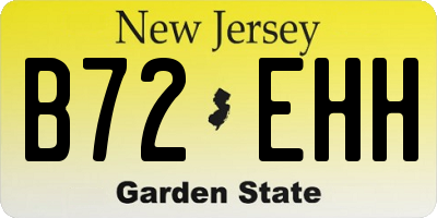 NJ license plate B72EHH