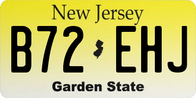 NJ license plate B72EHJ