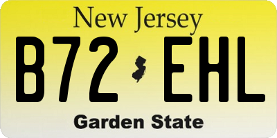 NJ license plate B72EHL