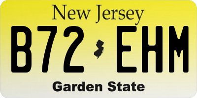 NJ license plate B72EHM