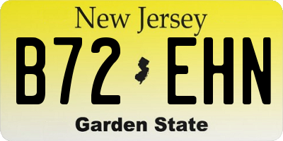 NJ license plate B72EHN