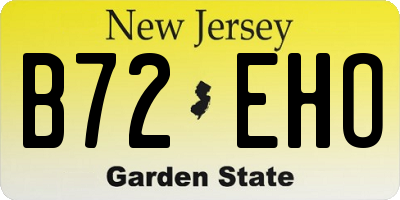 NJ license plate B72EHO