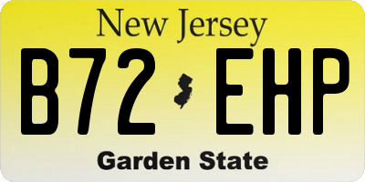 NJ license plate B72EHP