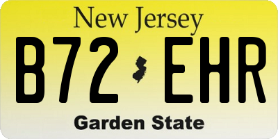 NJ license plate B72EHR