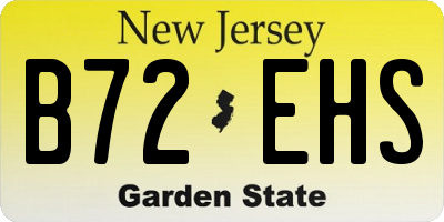 NJ license plate B72EHS