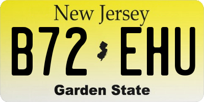 NJ license plate B72EHU