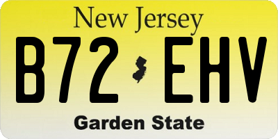 NJ license plate B72EHV