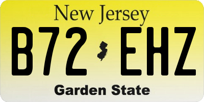 NJ license plate B72EHZ