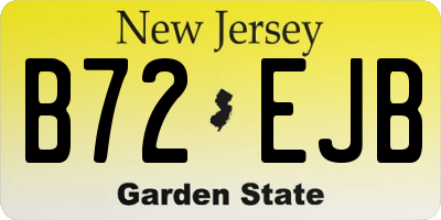 NJ license plate B72EJB