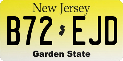 NJ license plate B72EJD