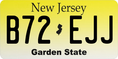 NJ license plate B72EJJ