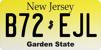 NJ license plate B72EJL