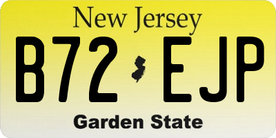 NJ license plate B72EJP