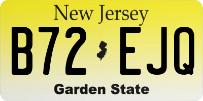 NJ license plate B72EJQ