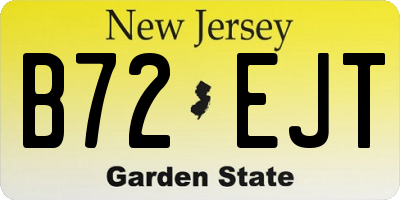 NJ license plate B72EJT