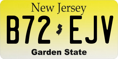 NJ license plate B72EJV