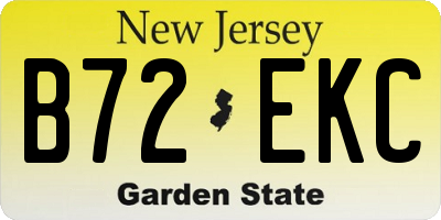 NJ license plate B72EKC