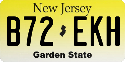 NJ license plate B72EKH