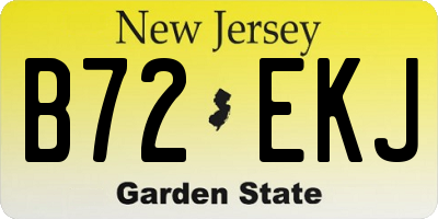 NJ license plate B72EKJ