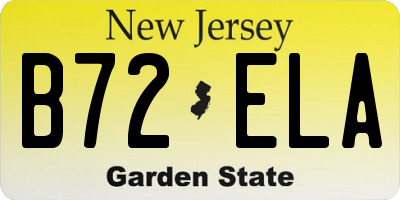 NJ license plate B72ELA