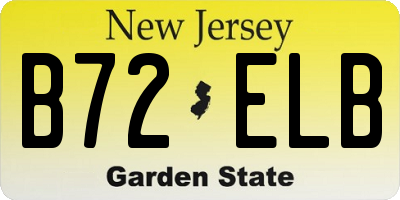 NJ license plate B72ELB