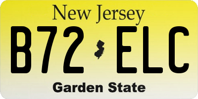 NJ license plate B72ELC