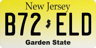 NJ license plate B72ELD