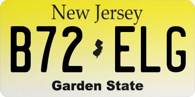 NJ license plate B72ELG