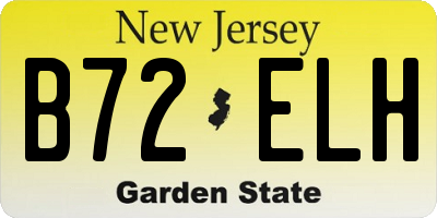 NJ license plate B72ELH