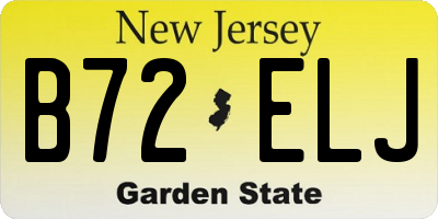 NJ license plate B72ELJ