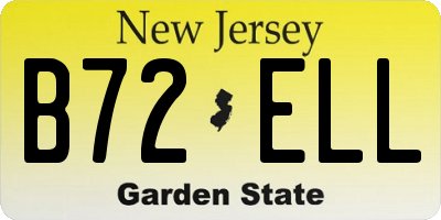 NJ license plate B72ELL