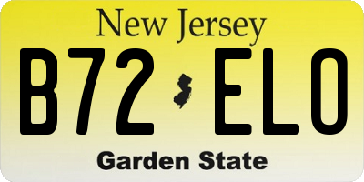 NJ license plate B72ELO