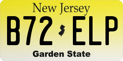 NJ license plate B72ELP