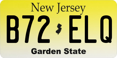 NJ license plate B72ELQ