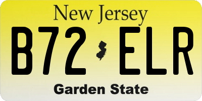 NJ license plate B72ELR