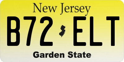 NJ license plate B72ELT