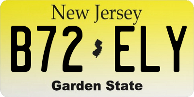 NJ license plate B72ELY
