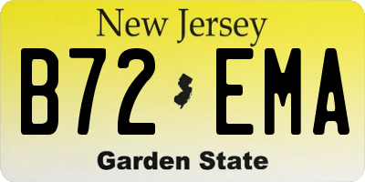 NJ license plate B72EMA