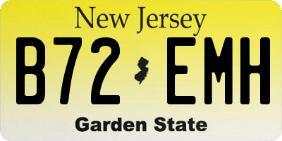 NJ license plate B72EMH