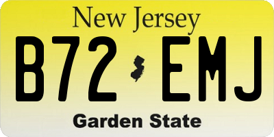 NJ license plate B72EMJ
