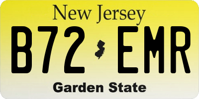 NJ license plate B72EMR