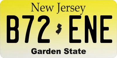 NJ license plate B72ENE
