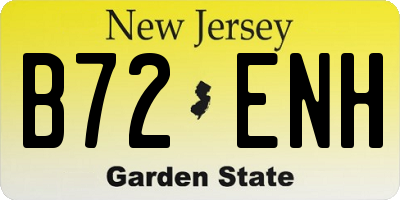 NJ license plate B72ENH