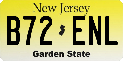 NJ license plate B72ENL