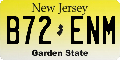 NJ license plate B72ENM