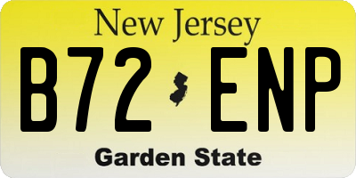 NJ license plate B72ENP