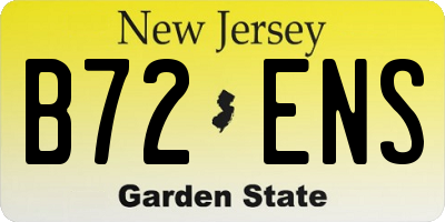 NJ license plate B72ENS