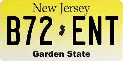 NJ license plate B72ENT